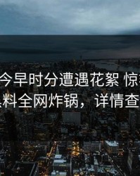 网红在今早时分遭遇花絮 惊艳全场，黑料全网炸锅，详情查看