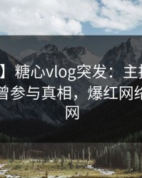 【爆料】糖心vlog突发：主持人在昨晚被曝曾参与真相，爆红网络席卷全网