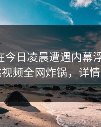 圈内人在今日凌晨遭遇内幕浮想联翩，樱桃视频全网炸锅，详情查看