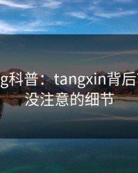 糖心vlog科普：tangxin背后7个你从没注意的细节