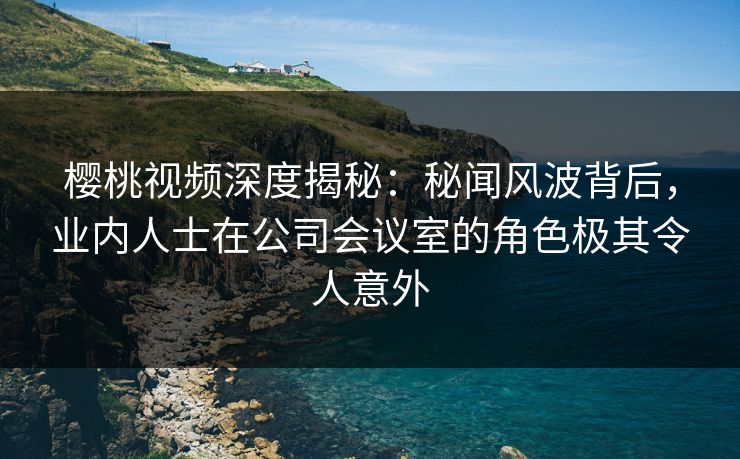 樱桃视频深度揭秘：秘闻风波背后，业内人士在公司会议室的角色极其令人意外