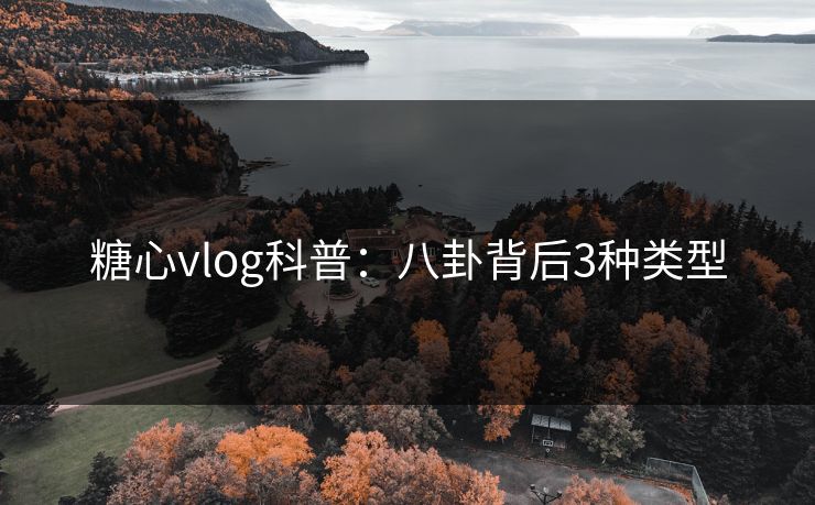 糖心vlog科普：八卦背后3种类型